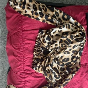 Forever 21 cheetah print crop top